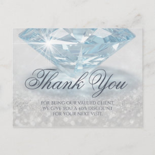 Carte Postale Parties scintillant Diamond Gemstone Jewelry Desig
