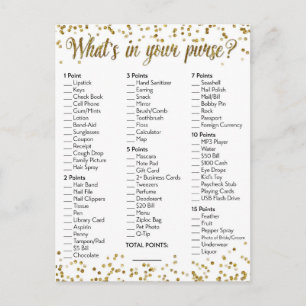 Carte Postale Parties scintillant d'or Confetti Qu'y a-t-il dans