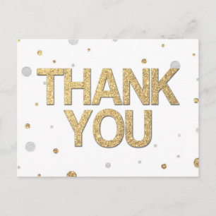 Carte Postale Parties scintillant d'or Fond d'argent Imprimer Co