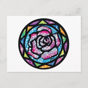 Carte Postale Parties scintillant étincelante Rose rose clair
