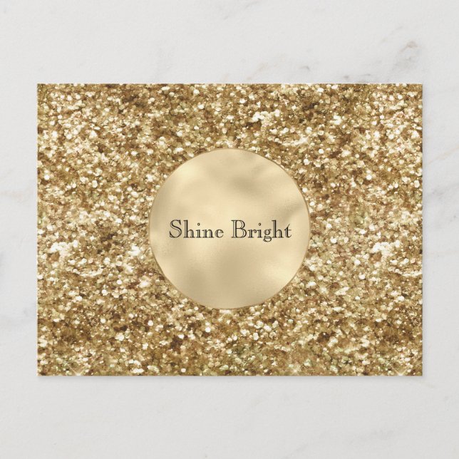Carte Postale Parties scintillant Gold Confetti (Devant)