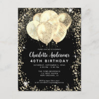 Parties scintillant moderne Black Gold Glam Balloo