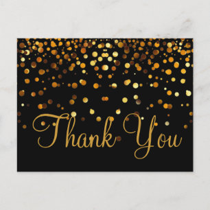 Carte Postale Parties scintillant Or tendance à bas prix Merci n