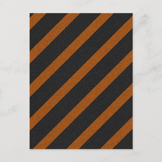 Carte Postale Parties scintillant Orangle et bandes noires (Devant)