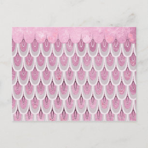 Carte Postale Parties scintillant rose brillant - Balances de po