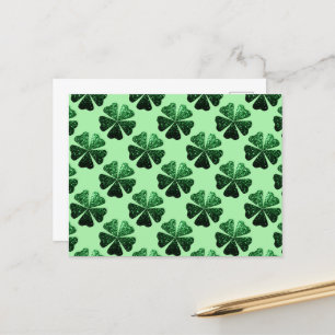 Carte Postale Parties scintillant vert foncé brillant Shamrock m