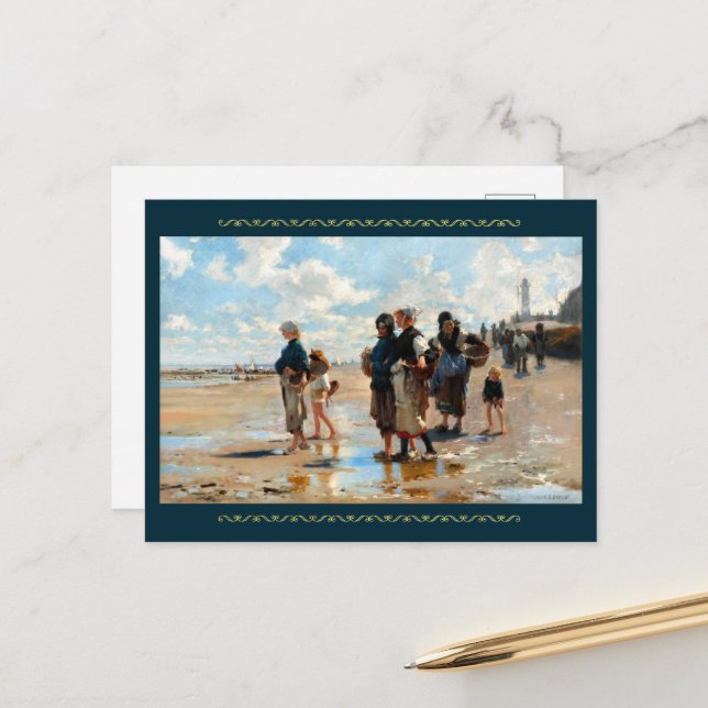 Carte Postale Partir à la pêche par John Singer Sargent (Devant/Arrière en situation)