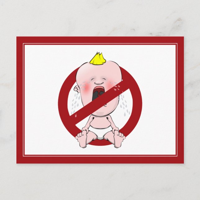 CARTE POSTALE PAS DE BÉBÉS EN PLEIN AIR (Devant)