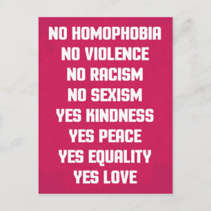 Carte Postale Pas de citation homophobe