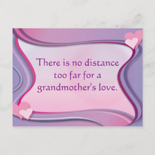 Carte Postale Pas de distance trop loin pour la citation d'amour