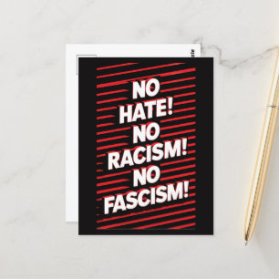 Carte Postale Pas de haine contre le racisme