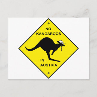 Carte Postale Pas de kangourous en Autriche !