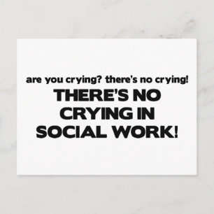 Carte Postale Pas de pleurs dans le travail social