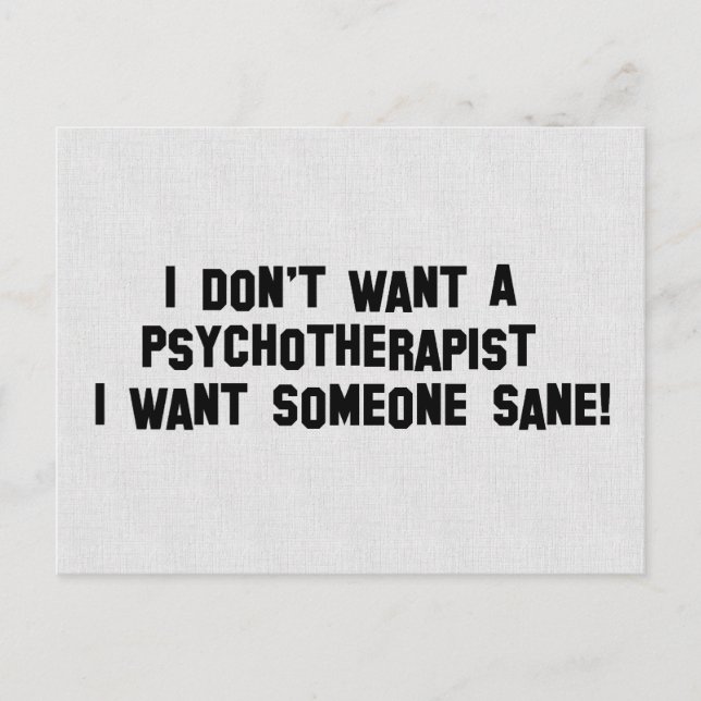 Carte Postale Pas de Psychos ! (Devant)