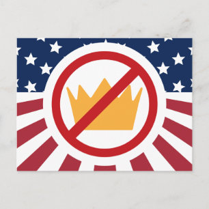 Carte Postale PAS DE ROIS ! Le drapeau anti-Trump
