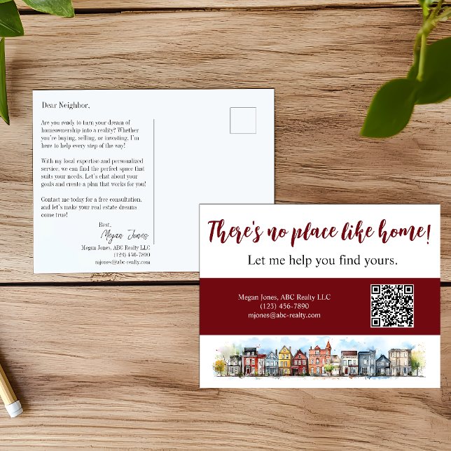 Carte Postale Pas d'endroit comme maison Immobilier Burgandy Mar (Créateur téléchargé)