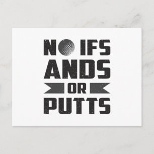 Carte Postale Pas D'Ifs Et De Putts Golf Golfeur Cadeau De Golf