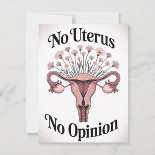Carte Postale Pas d'Uterus Pas d'avis