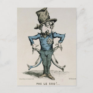 Carte Postale Pas le sou ! Si j'allais chez Miss Howard'