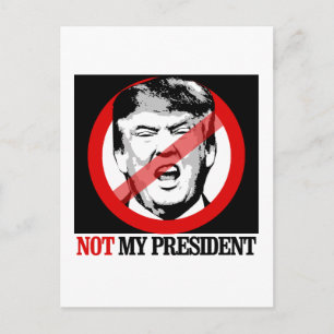 Carte Postale Pas mon président - Anti-Trump