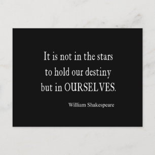 Carte Postale Pas Stars Destiny, Mais Nous-Mêmes Shakespeare Cit