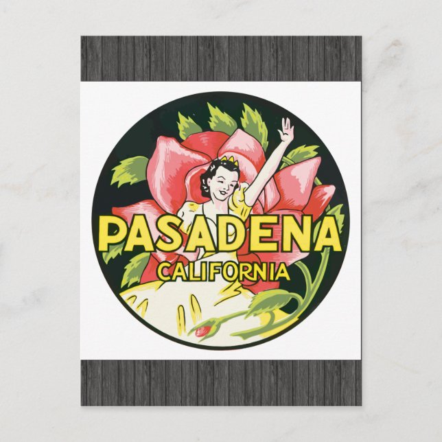 Carte Postale Pasadena Californie, Vintage (Devant)