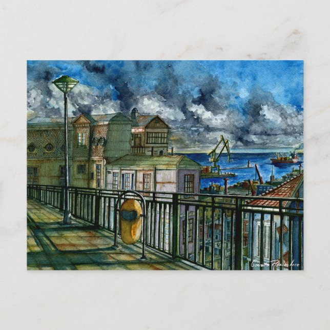 Carte Postale Paseo Mirador de Valparaíso  (Devant)