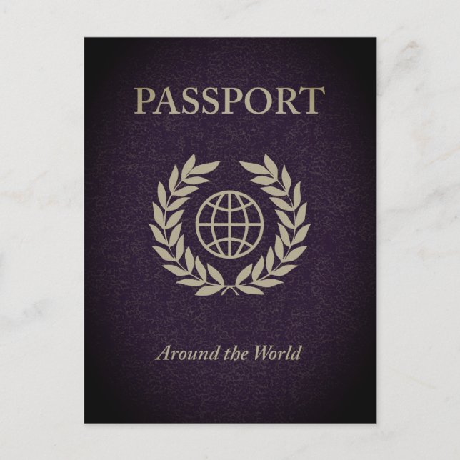 Carte Postale passeport mondial (Devant)