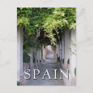 Carte Postale Passerelle couverte de feuillage, Espagne