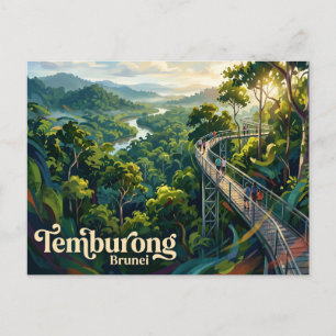 Carte Postale Passerelle de la canopée, parc national d'Ulu Temb