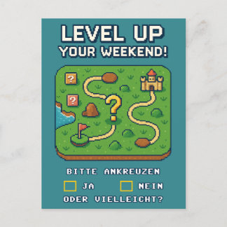 Carte Postale Passez votre week-end au niveau supérieur !
