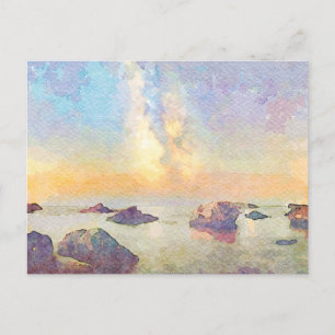 Carte Postale *~ Pastel Cannelle Beach Italie Sunset AP12