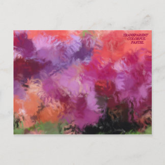CARTE POSTALE PASTEL COLORÉ TRANSPARENT