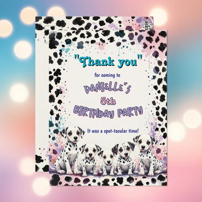 Carte Postale Pastel Dalmatien Spot-taculaire Merci (Créateur téléchargé)