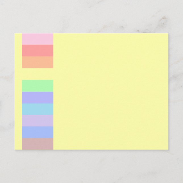 Carte Postale Pastel Lemon Yellow Stripes (Devant)