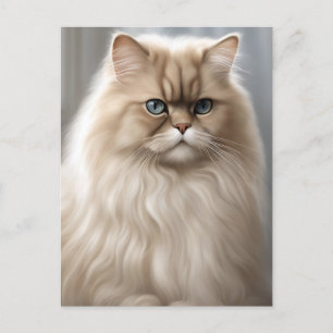 Carte Postale Pastel Persian Portrait de chat