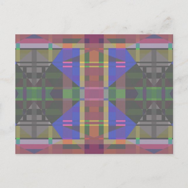 Carte Postale Pastel rainbow Colorful Geometric (Devant)