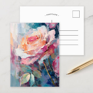 Carte Postale Pastel Rose Peinture Abstraite moderne