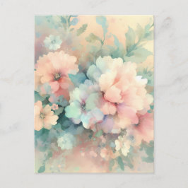 Carte Postale Pastel Vintages Roses 