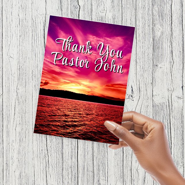 Carte Postale Pastor Appreciation Postcard | Ocean Pink Sunset (Pastor Appreciation Postcard | Ocean Pink Sunset)