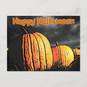 Carte Postale Patch Citrouille Halloween