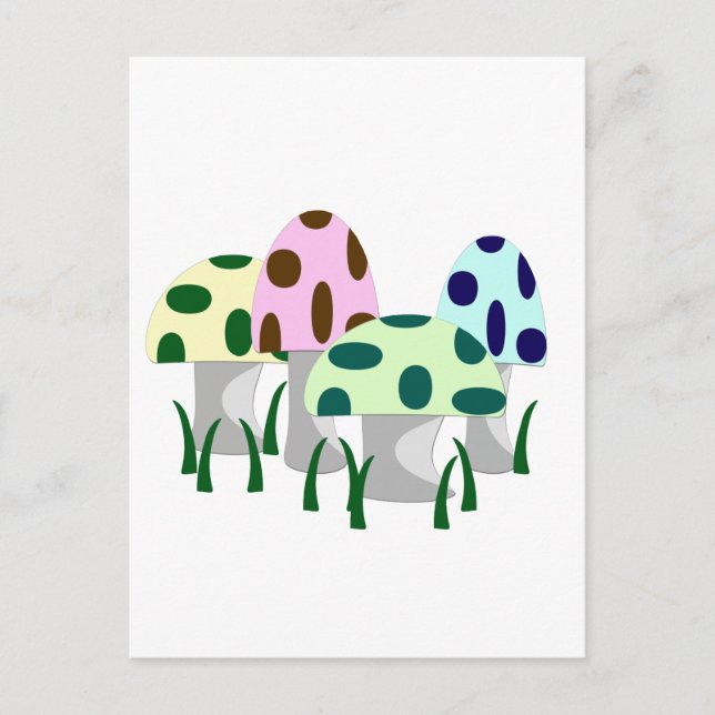 Carte Postale Patch de champignon (Devant)