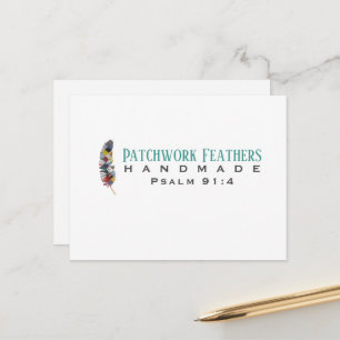Carte Postale Patchwork Feathers Blank