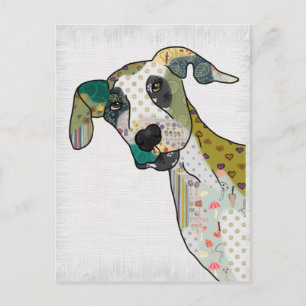 Carte Postale Patchworkhund