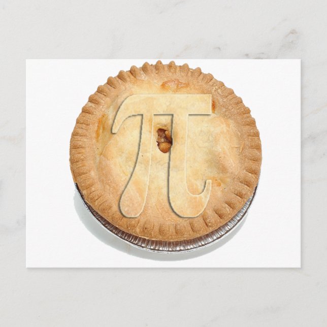 CARTE POSTALE PÂTE À TARTE 3,14 DE PI (Devant)