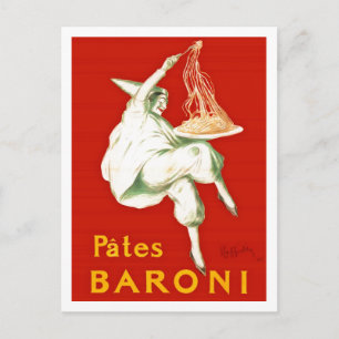 Carte Postale Pates Baroni Cappiello Publicité Vintage