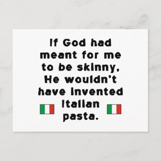 Carte Postale Pâtes Italiennes Minces