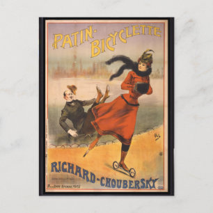Carte Postale Patin - Bicyclette