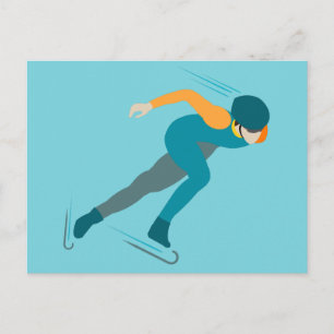 Carte Postale Patinage de vitesse