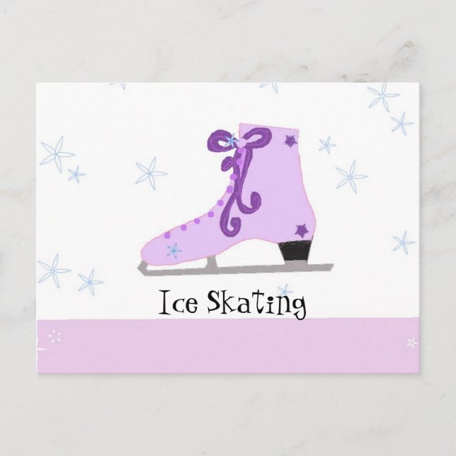 Carte Postale Patinage sur glace (Devant)